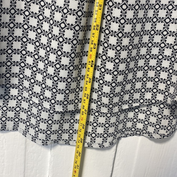 Pleione high low xs black and white blouse - Picture 9 of 9